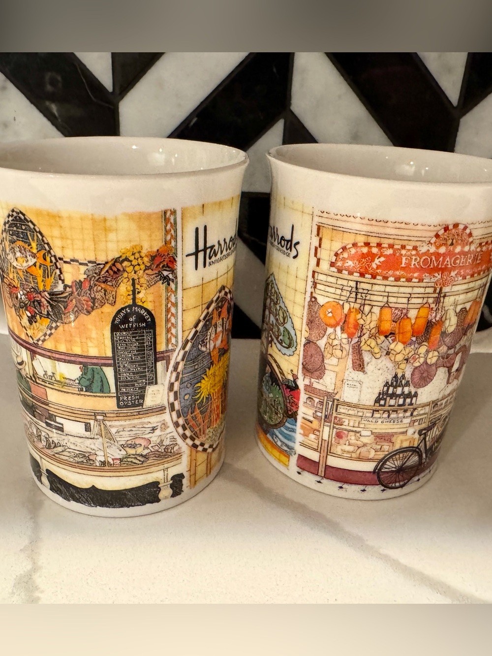 Harrods Knightsbridge London Tea Coffee Mugs Fromagerie Market